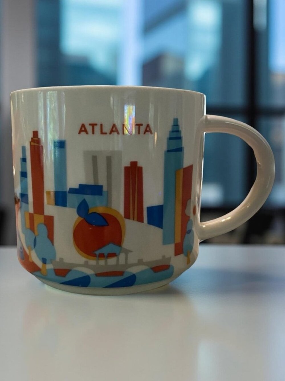 Starbucks Atlanta You Are Here Mug 2015 Blue Interior Collectible